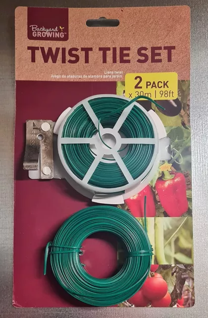 Jardinería Planta Twist Corbata Juego 2 Pack De Alambre Jardín para Atado En