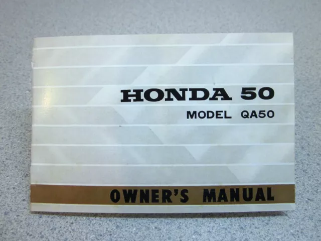 Honda QA50 K0 - Owner's Manual - 1970-up - Look!