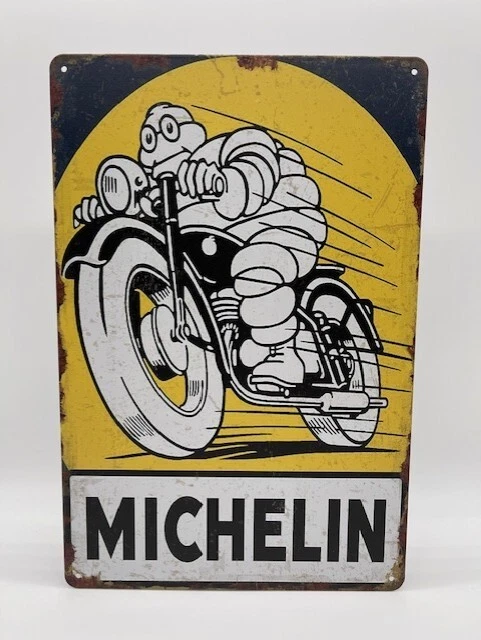 Nostalgic-Art Retro-Blechschild 30x40 Cm – Michelin Logo-Entwicklung – Offizielles Lizenzprodukt, Made In Germany, Für Autofans