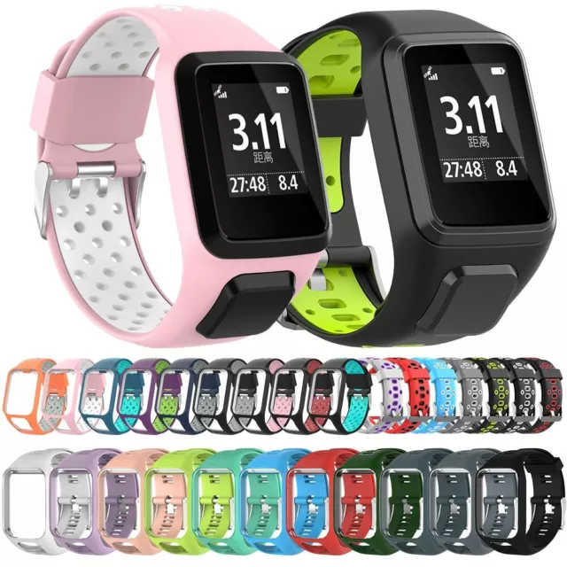 For TomTom2 Runner 2 3 Spark3 GPS Watch Silicone Replacement Band Strap Bracelet