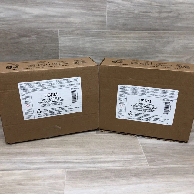 The Wave Urinal Screen & Deodorizer Pads with Date Tabs 23 Total Enzymatic Tech