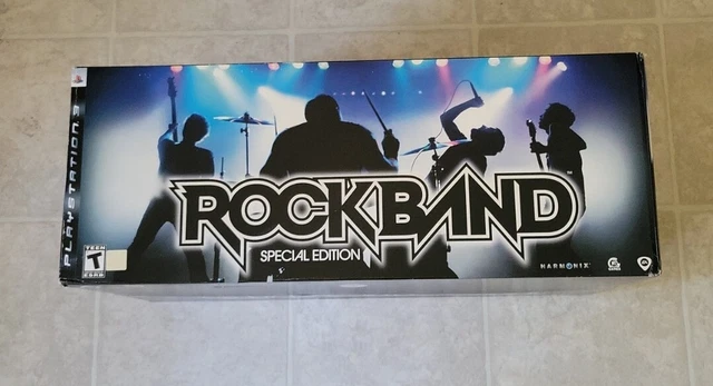 Video Game PS3 Rockband  Special Edition + Wireless Guitar Drum Kit Microphone