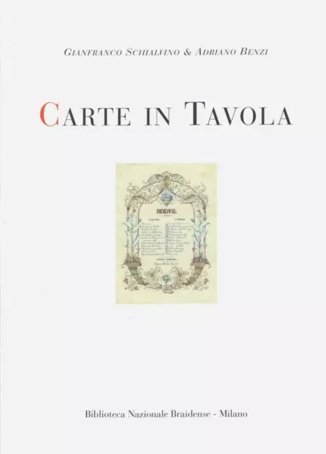 CARTE IN TAVOLA IL MENU Storia Arte Artisti 2014 Catalogo Mostra DOMENICO MUSCI