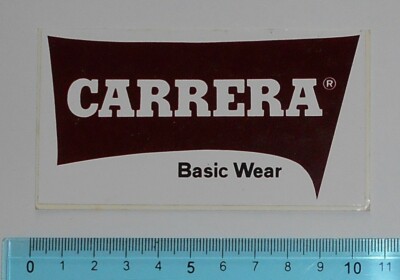 ADESIVO STICKER VINTAGE AUTOCOLLANT ORIGINALE ANNI '80 CARRERA BROWN 10x5 cm 