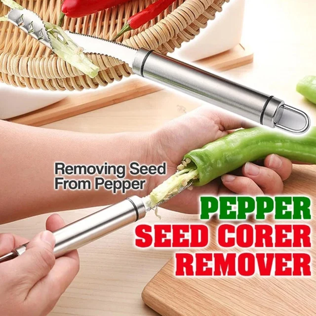 SERRATED SEED REMOVER Kitchen Tool,Jalapeno Pepper Corer Seed Remover