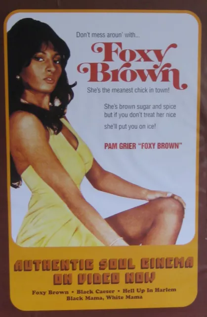 40x60 HUGE MOVIE SUBWAY POSTER ~ Foxy Brown 1974 Pam Grier Authentic Soul Cinema