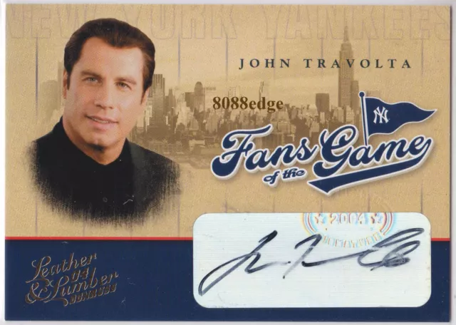 2004 Donruss Fans Of The Game Auto: John Travolta-Autograph"Grease/Pulp Fiction"
