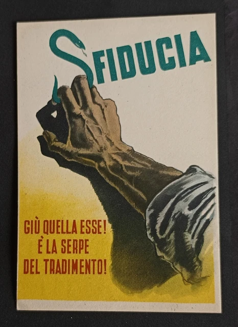 1944 CARTOLINA FORZE armate repubblicane in franchigia sfiducia è