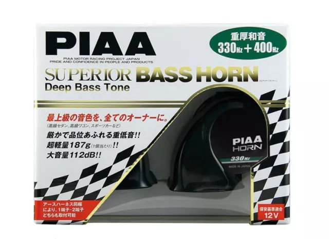 Kit de bocina superior de doble tono PIAA 1330HZ/400HZ 112DB (HO9E)