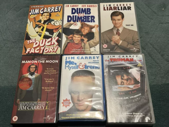 6x JIM CARREY VHS VIDEO BUNDLE Job Lot 1 Rare, UK PAL