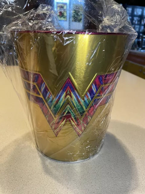 Marvel Limited Edition DC Wonder Woman AMC Theater Promo Popcorn Gold Tin Rare