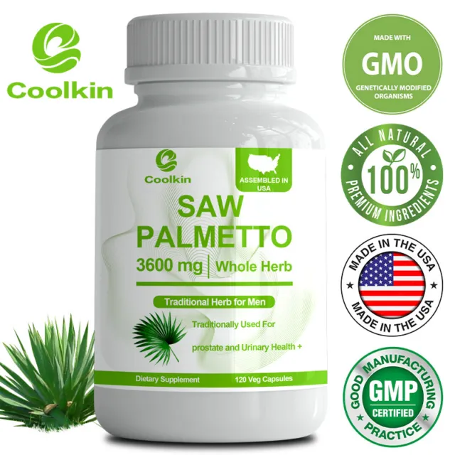 Saw Palmetto 3600mg - Men's Prostate Health Supplements, Prevent Hair Loss