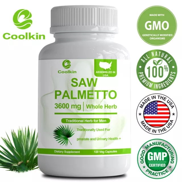 Saw Palmetto Capsules 3600mg -Premium Prostate Health Support Supplement for Men