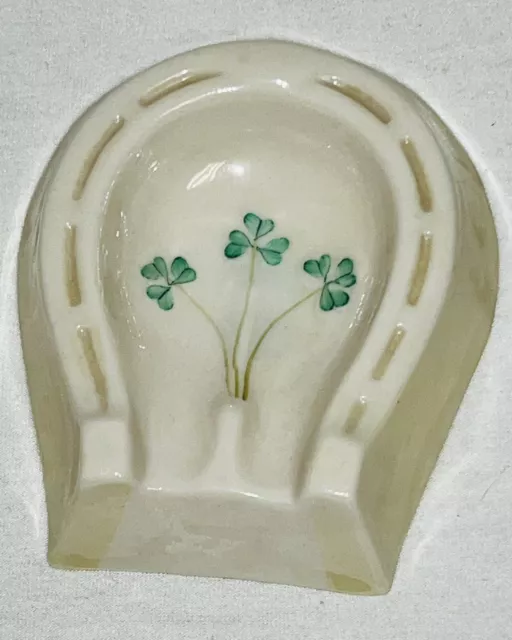 Belleek SHAMROCK 4 1/2" HORSESHOE ASHTRAY