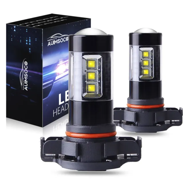H16 5202 CAR LED Fog Light Bulbs For GMC Sierra 1500 2500 3500HD 8000K ICE BLUE