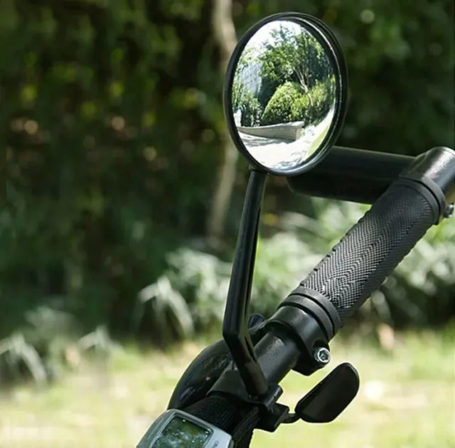 1 specchio specchietto specchi retrovisore bici bicicletta regolabile NERO