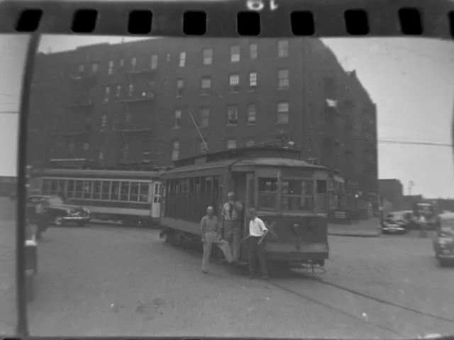 Great ORIG 1946 TARS Subway New York City NYC Trolley Film Photo Negative Bronx