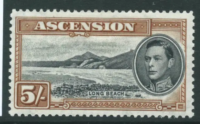 ASCENSION George VI 1944 SG46a 5/- perf 13 - mounted mint. Catalogue £48