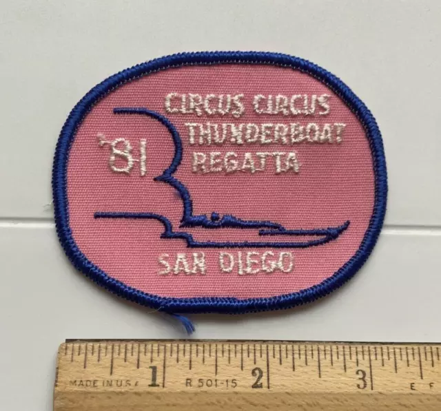 Circus Circus Thunderboat Regatta 1981 San Diego Hydroplane Boat Race Pink Patch