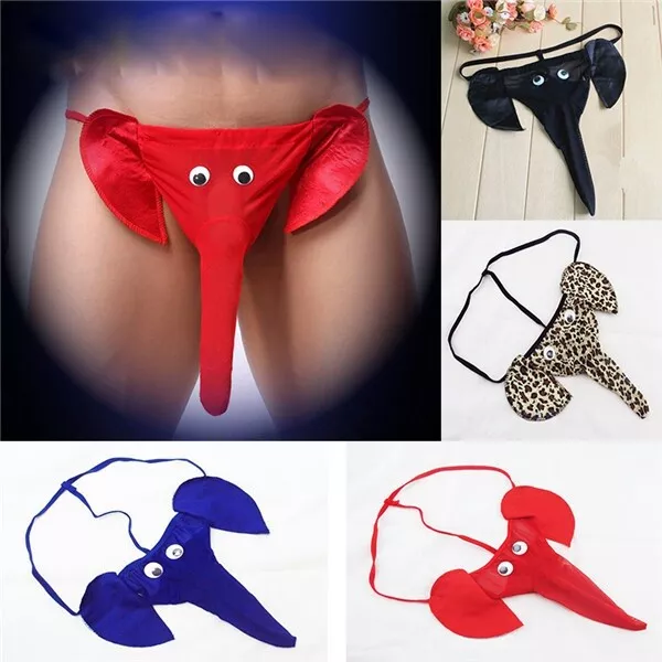 Mens Novelty Elephant Trunk Thong G-String Pants Underwear Sexy
