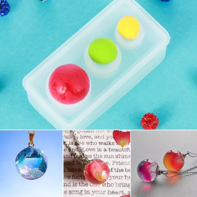 Handmade Transparent Resin Casting Resin mould Silicone Mold Sphere Shape Epoxy