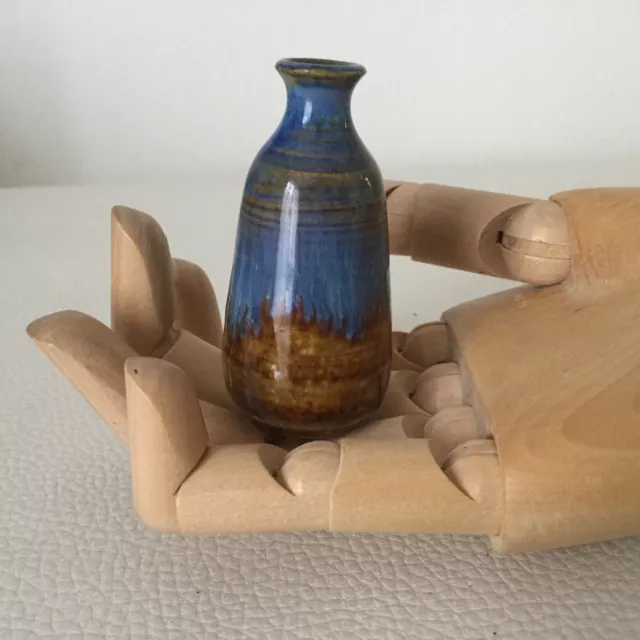 Vases en Grès MINIATURE Signature A Déterminer Puisaye French Art Pottery *