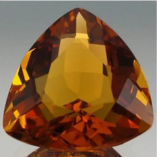 Madeira Citrine 8 Mm Trillion Coupée Du Brésil Du Brésil