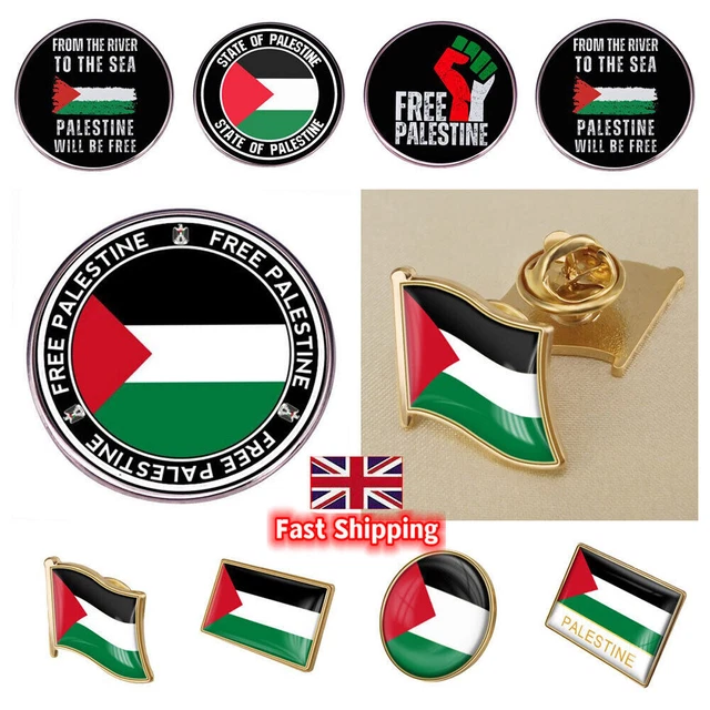 BENIFILE Palestine Palestinian Flag Pin Badge Lapel, 6 Pcs Palestinian National Flags Brooches For Women Men, Palestine National Enamel Lapel Badge Armband
