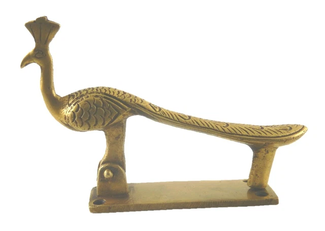 Peacock Bird Shape Vintage Antique Finish Handmade Brass Door Bell & Knocker N76