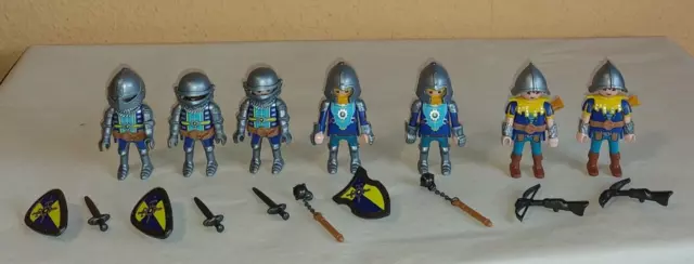 Playmobil Konvolut Ritter Figuren Mit Waffen Und Kampfschild !!!