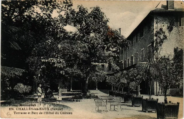 CPA AK CALLES-les-EAUX - Terrace and Park of the Hotel du Chateau (651208)