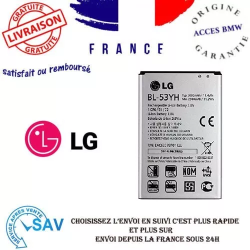 Originale Batterie LG BL-53YH - LG D830, D850, D850 LTE, D851, D855, D855 LTE