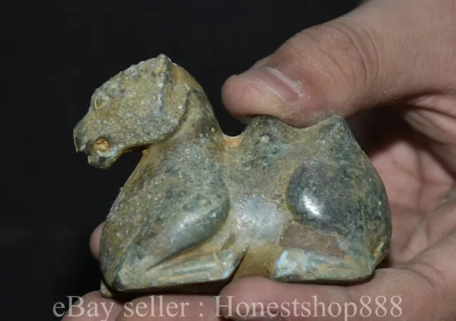 2.4" Rare Old Chinese Bronze Ware Dynasty Palace Camel Animal Sculpture