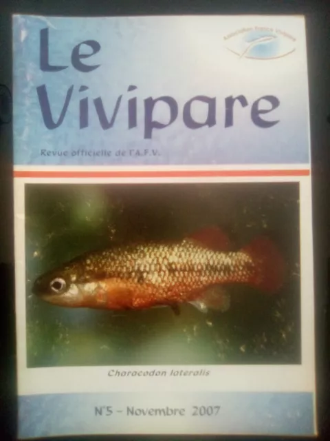 Revue Aquariophile Le Vivipare Numéro 5 Novembre 2007