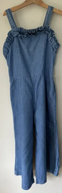 Girls Next age 10 chambray blue jumpsuit summer all in one