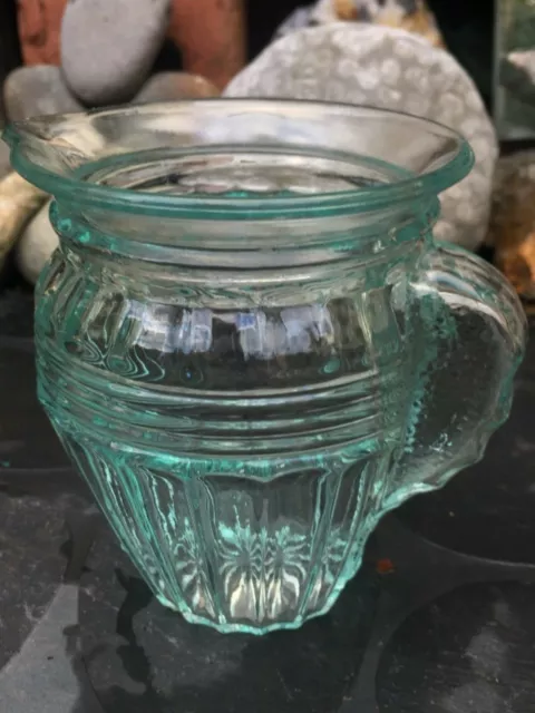 An Interesting & Unusual Art Deco Vintage Glass Creamer Milk Jug - Very Tactile!