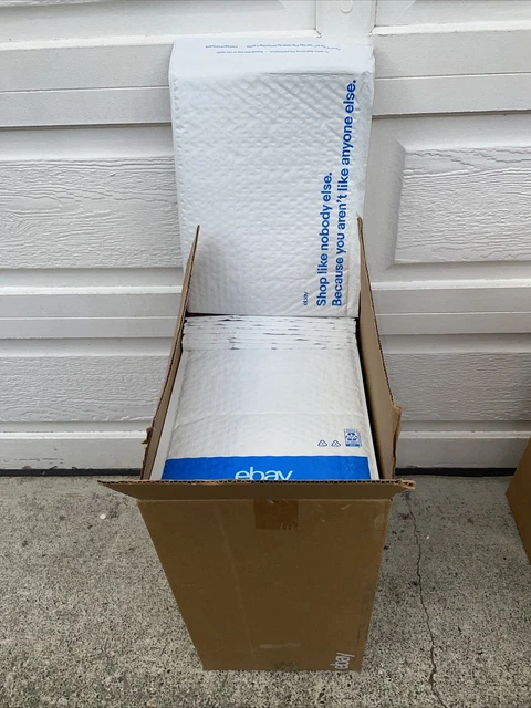100X eBay Branded Poly Padded Bubble Mailer LG Airjacket Envelopes 9.5" x 13.25"