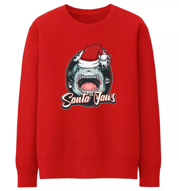 Unisex Santa Jaws Sweatshirt Funny Christmas Present for Him or Her Jumper Day