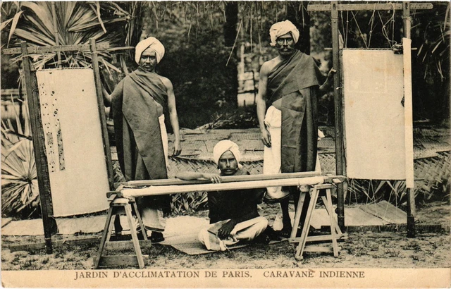 CPA PARIS Human Zoo Jardin d'Acclimatation Caravane Indienne (1242831)