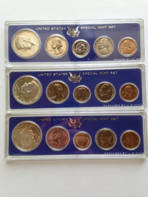 Lot of 3 - 1966, 1966 & 1967 United States Special Mint Sets