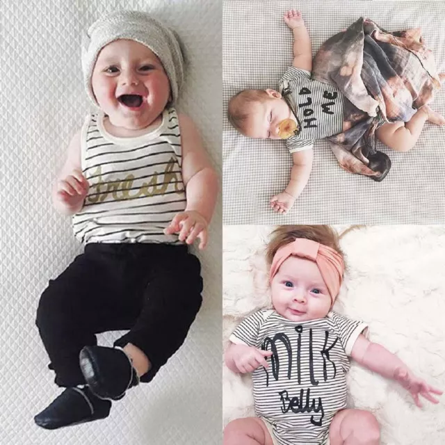 Newborn Infant Baby Boy Girl Romper Jumpsuit Bodysuit Summer Outfit Clothes