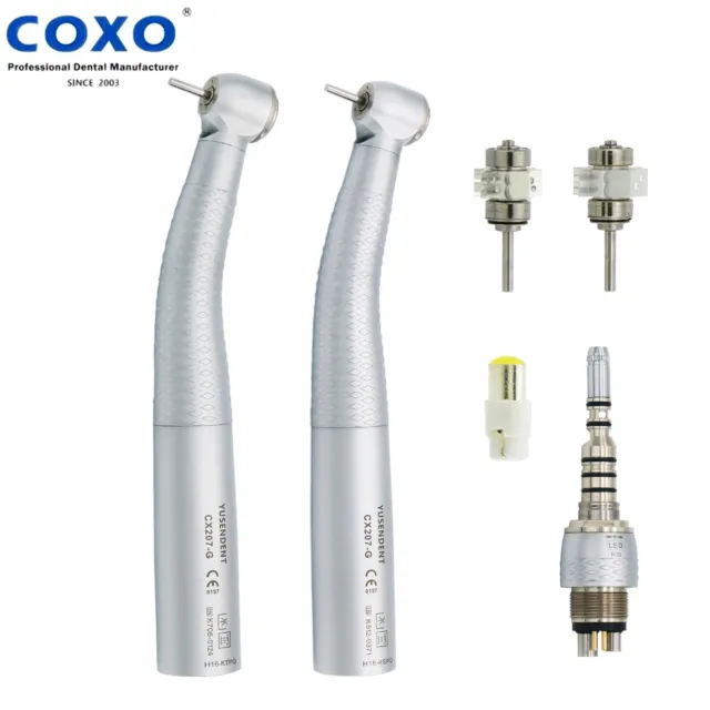 COXO Dental Fiber Optic LED High Speed Handpiece Turbine fit KaVo LED Coupling