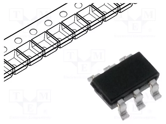 0,1 A 50 V 150 mW transistor bipolare BRT SC88,SOT363: PNP x2