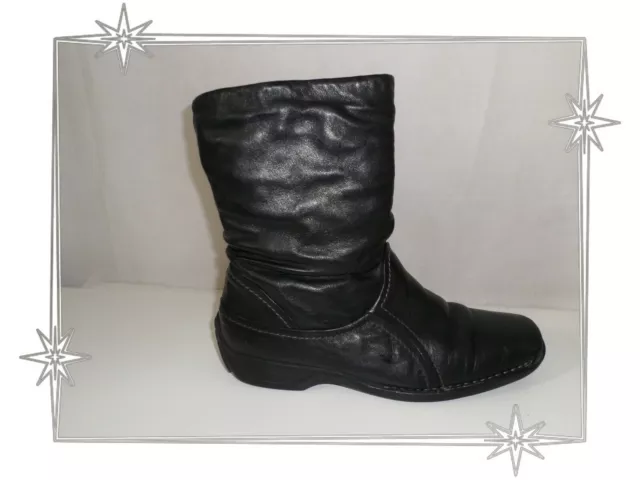 Bottines Fantaisies en Cuir Souple Noir Fourrées K by Clarks Pointure 7 - 41 Fr 2
