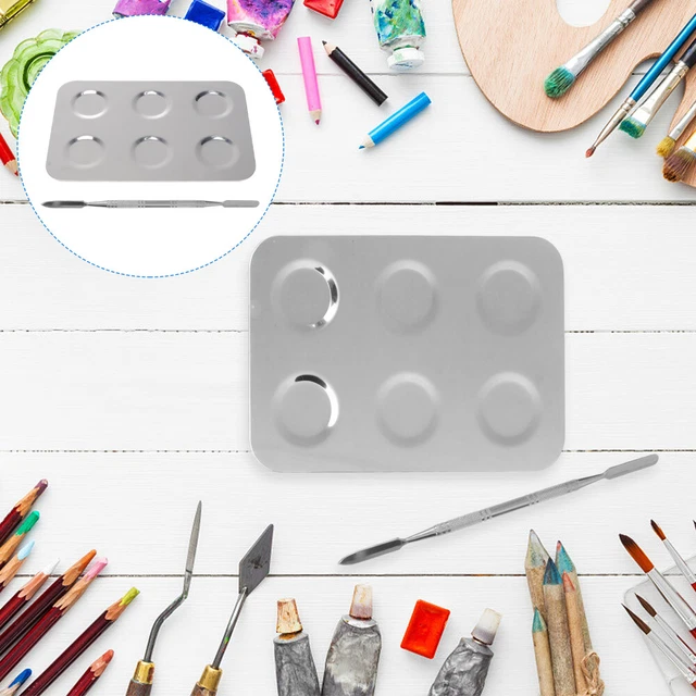 CENTSTAR Tavolozze Tonde In Plastica Per Pittura, 15 Pezzi Con 10 Pozzetti E Serbatoio Centrale