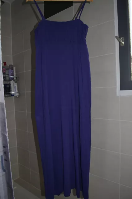 robe longue violette , femme, printemps/été taille 42/44, très bon état