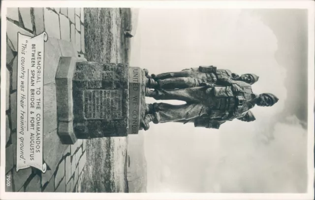 real photo spean bridge and fort augustus memorial cammandos JB white