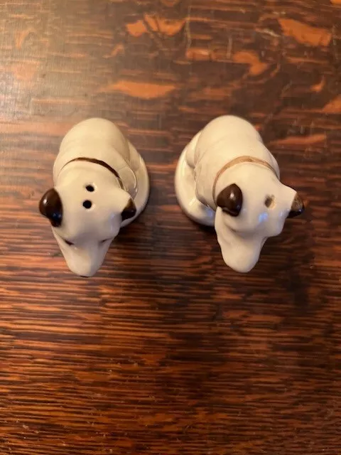 Vintage RCA Radio Corp Victor Dog Nipper Salt Pepper Shakers His Masters Voice 3