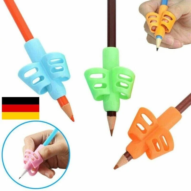3X Kinder Bleistifthalter Stift Schreibhilfe Griff Haltungskorrektur Werkzeuge..
