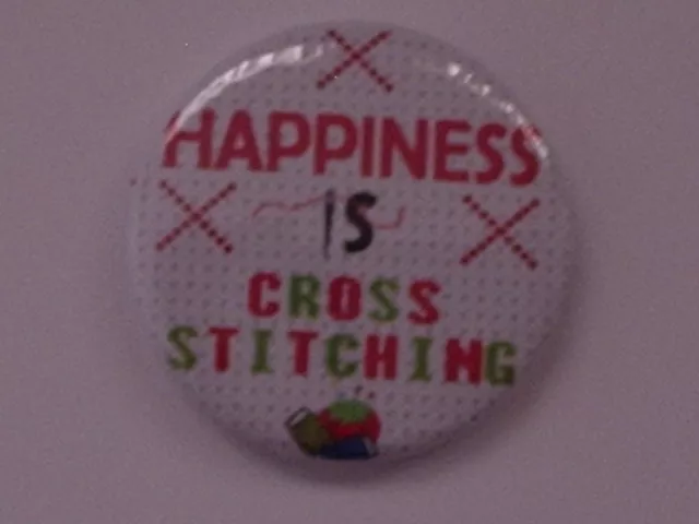 Magnetic Needle Minder Keeper Cross Stitch Button  / Fridge Magnet 